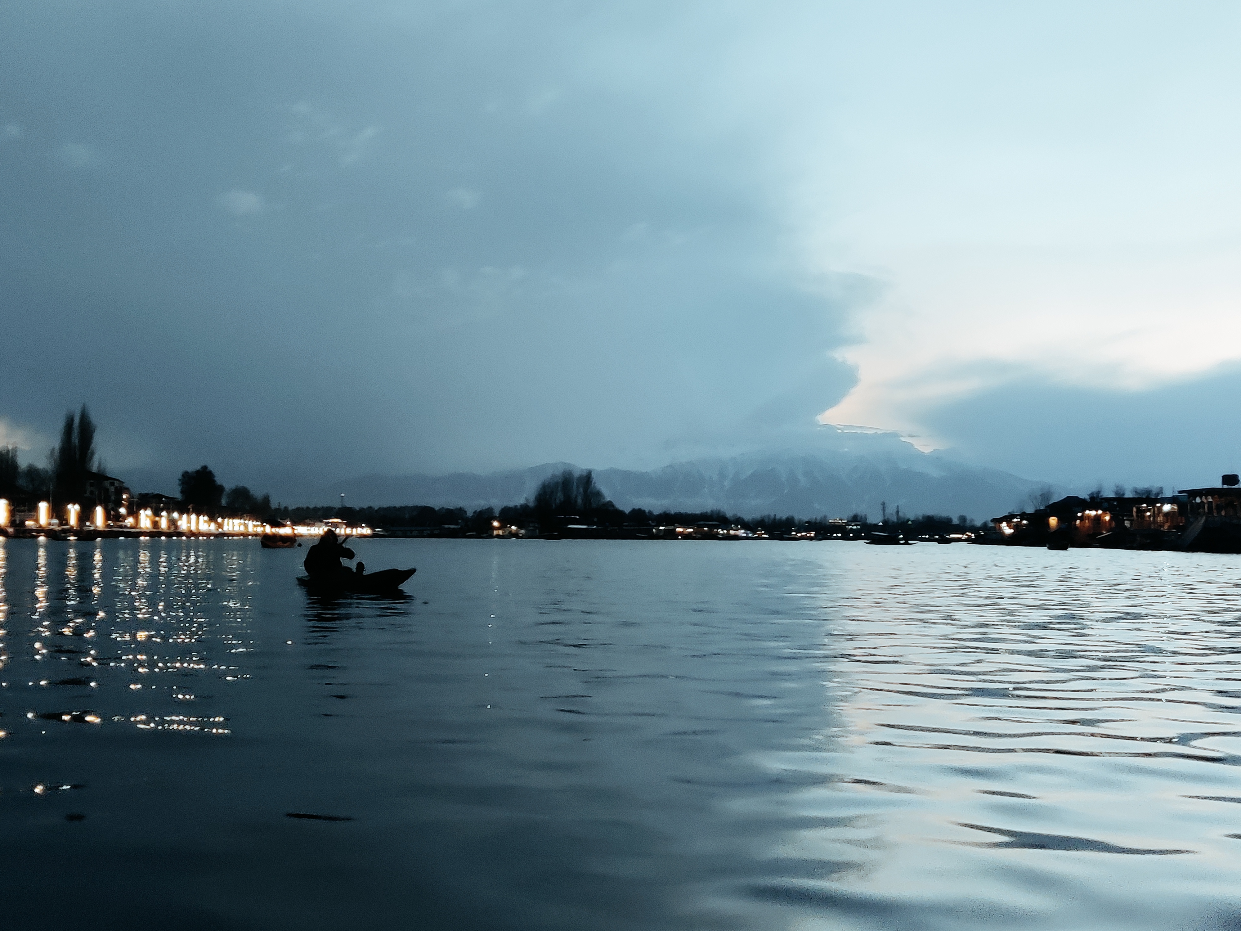 Dal Lake after dark