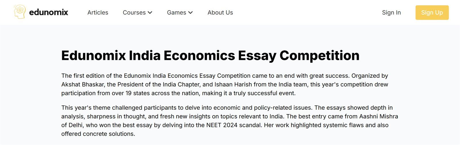 Edunomix India