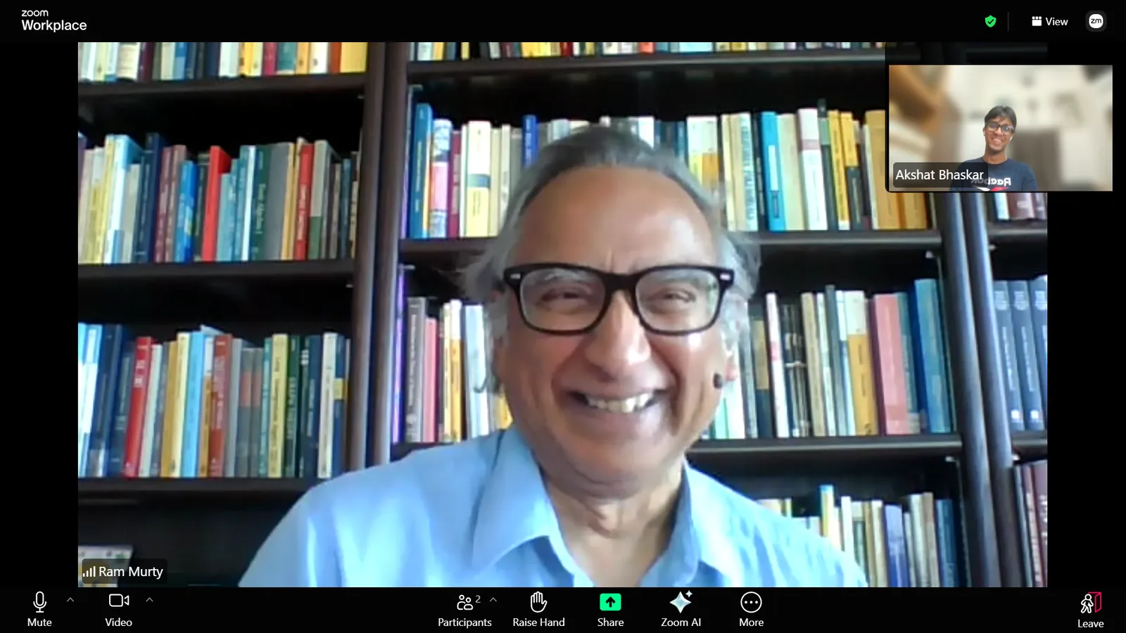 On a call with M. Ram Murty
