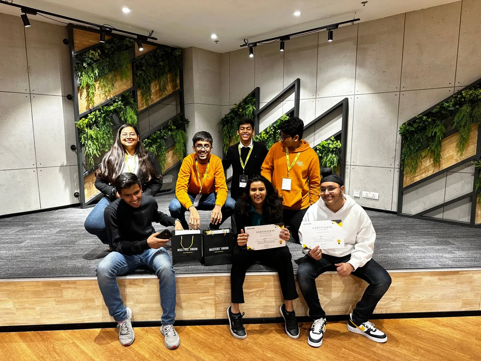 With the team holding certificates at Masters’ Union