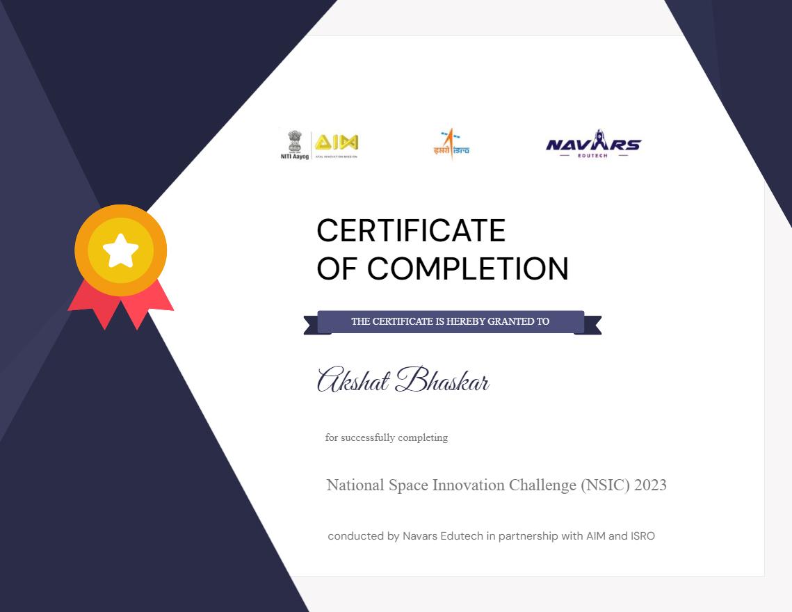 National Space Innovation Challenge 2023, NITI Aayog, AIM, and ISRO.
